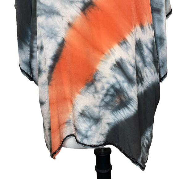 Chelsea Flower XS Tunic 100% Silk Beaded Oversized Top Resort Boho Quiet Luxury - Picture 4 of 13